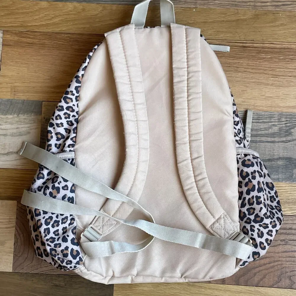GAP Kids Leopard Print Backpack Pink Brown School Book Bag
